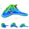 Blue Green Inflatable Water Slide with Double Slides Climbing Wall Splash Pool